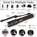 XHP50 LED Flashlight Zoomable USB Rechargeable 18650 Battery Torch Light