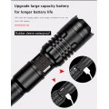 XHP50 LED Flashlight Zoomable USB Rechargeable 18650 Battery Torch Light