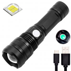 CREE XHP-50 LED 2500 Lumens USB Rechargeable Adjustable Focus Mini Flashlight Torch